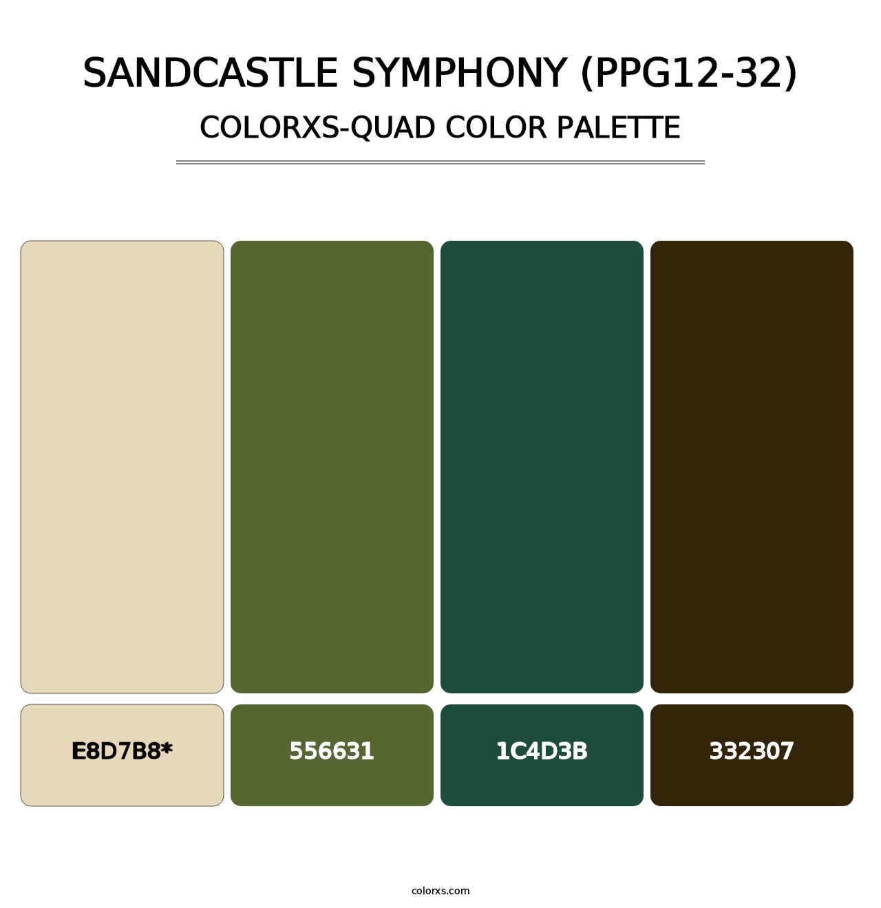 Sandcastle Symphony (PPG12-32) - Colorxs Quad Palette