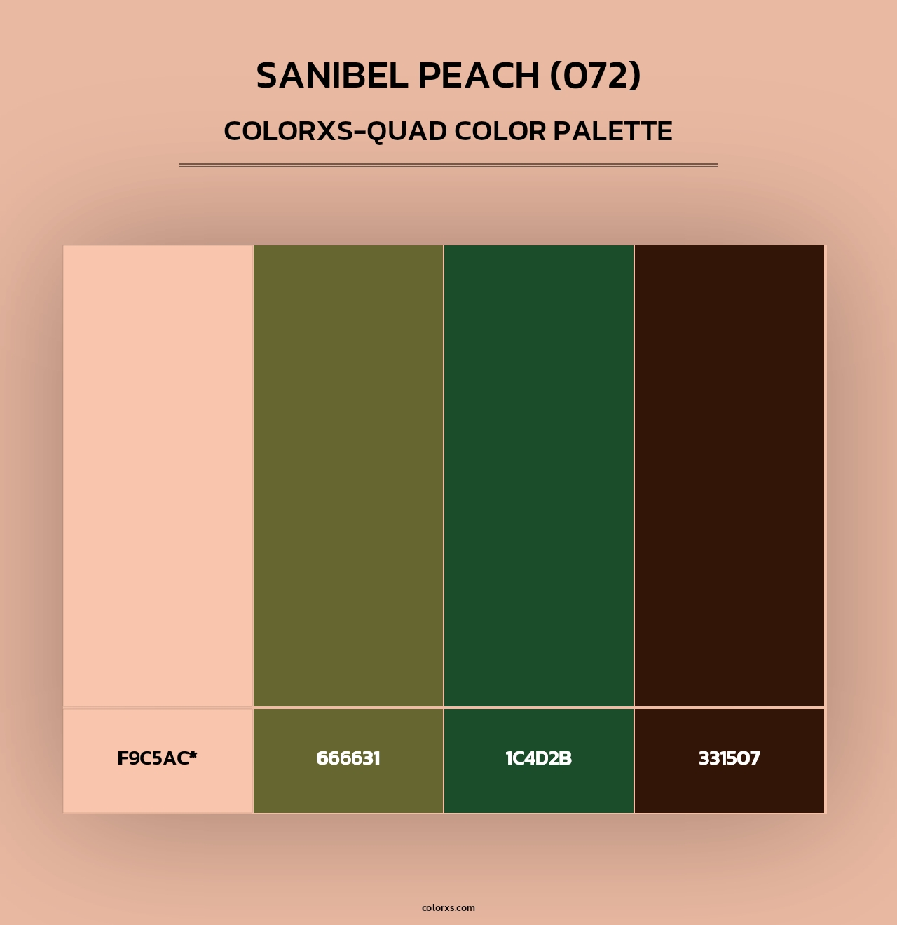 Sanibel Peach (072) - Colorxs Quad Palette