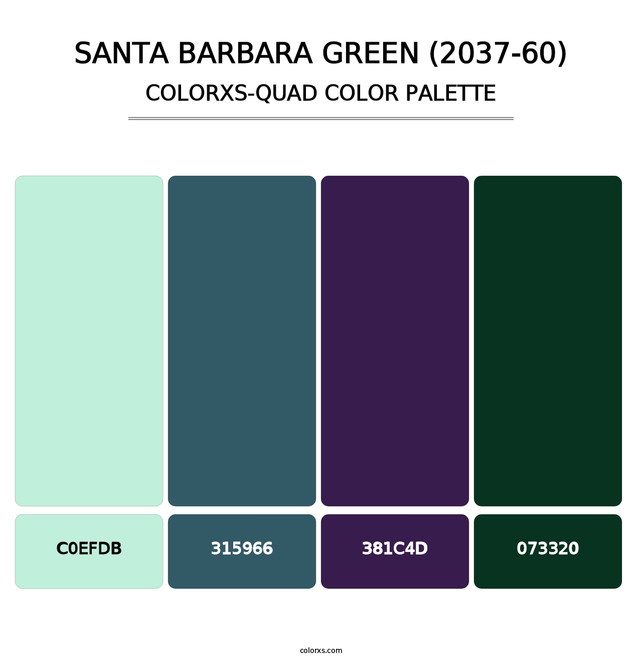 Santa Barbara Green (2037-60) - Colorxs Quad Palette