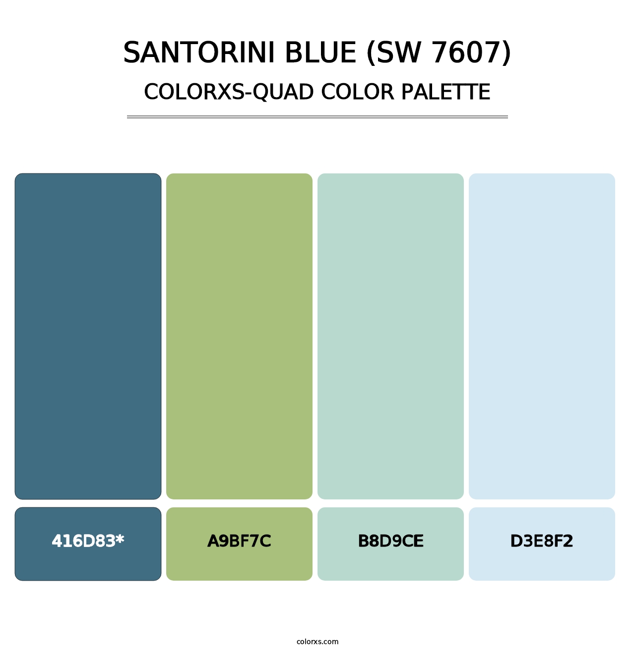 Santorini Blue (SW 7607) - Colorxs Quad Palette
