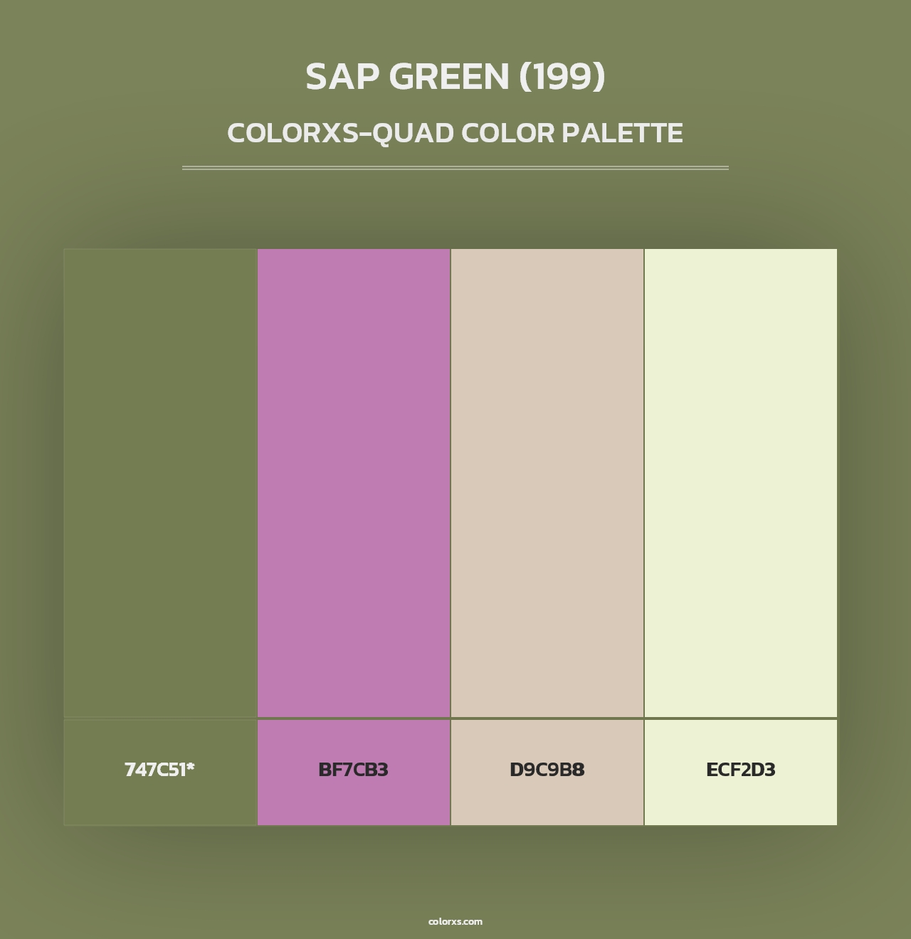 Sap Green (199) - Colorxs Quad Palette