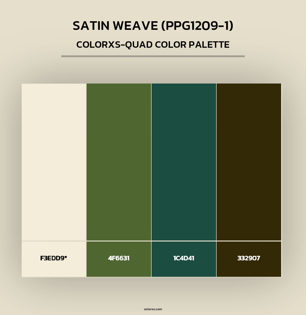 Satin Weave (PPG1209-1) - Colorxs Quad Palette