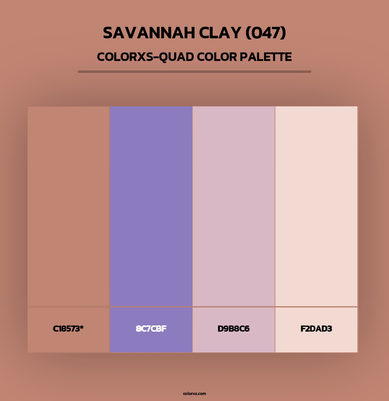 Savannah Clay (047) - Colorxs Quad Palette