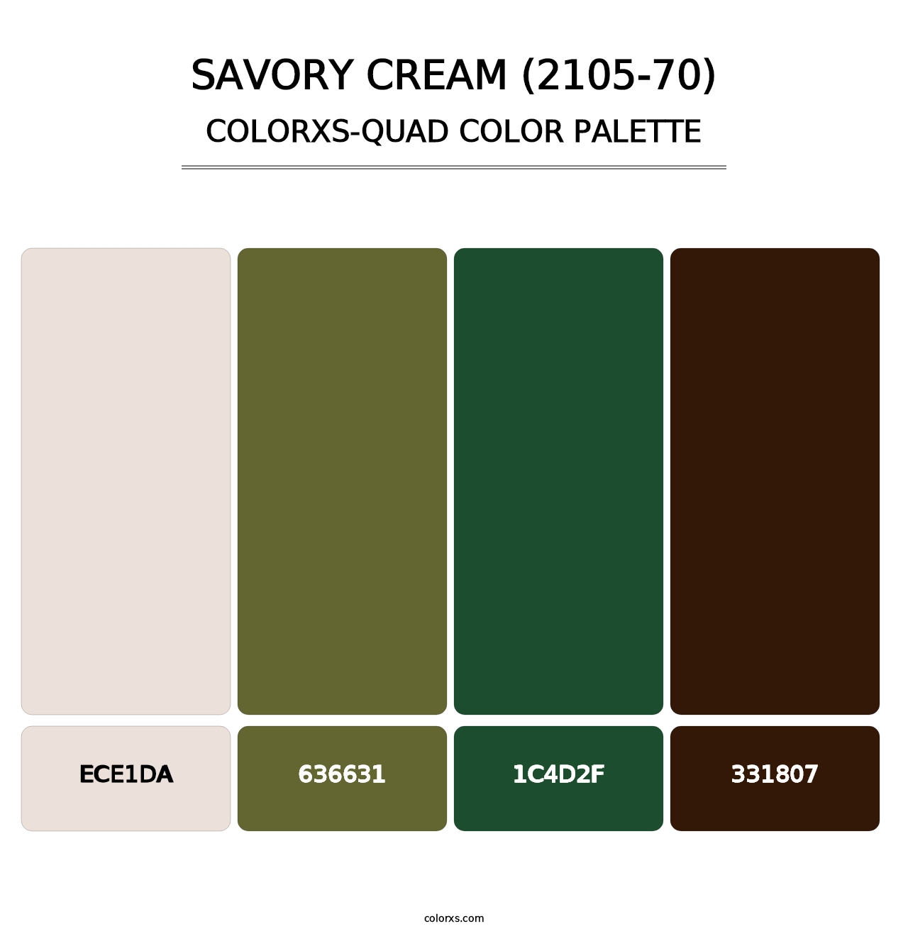 Savory Cream (2105-70) - Colorxs Quad Palette