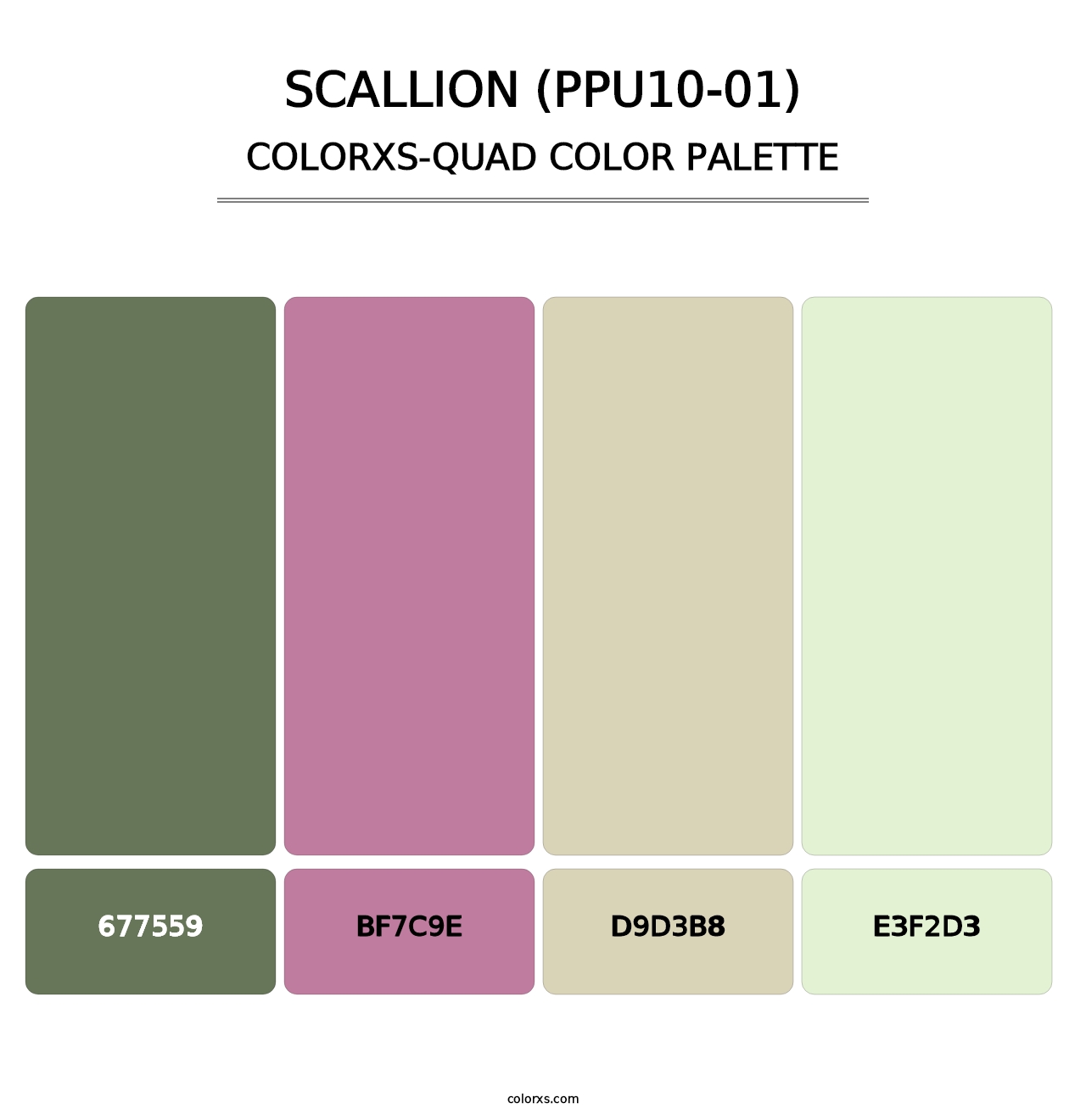 Scallion (PPU10-01) - Colorxs Quad Palette