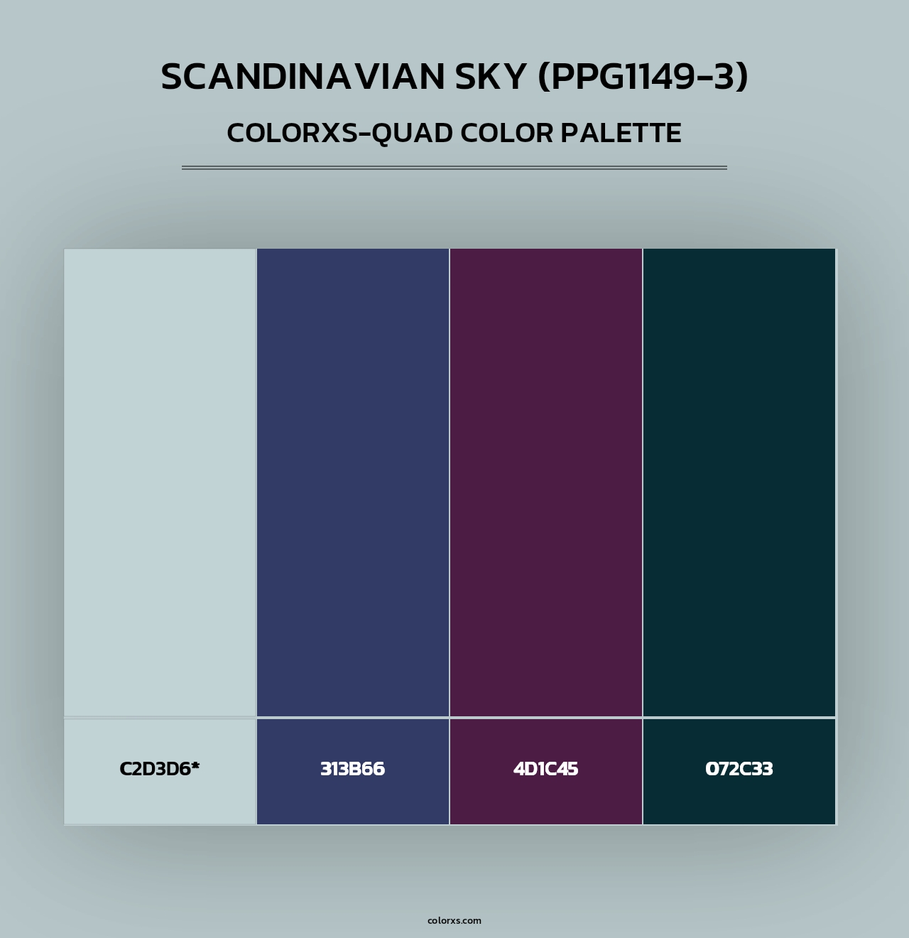 Scandinavian Sky (PPG1149-3) - Colorxs Quad Palette