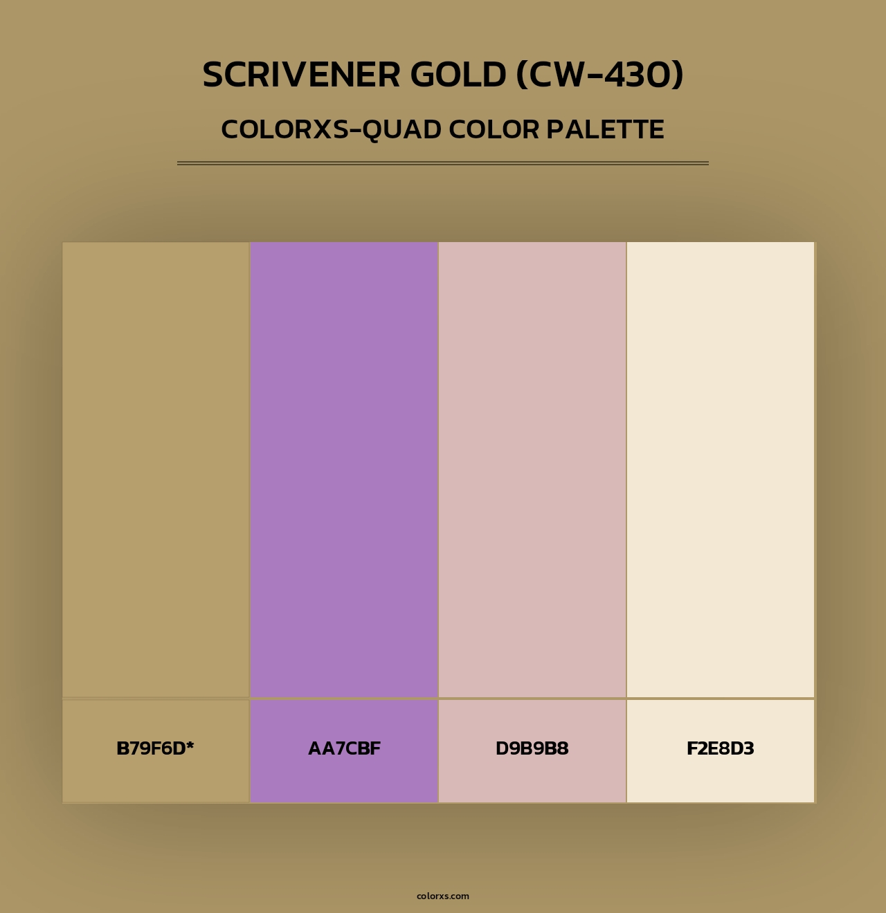 Scrivener Gold (CW-430) - Colorxs Quad Palette