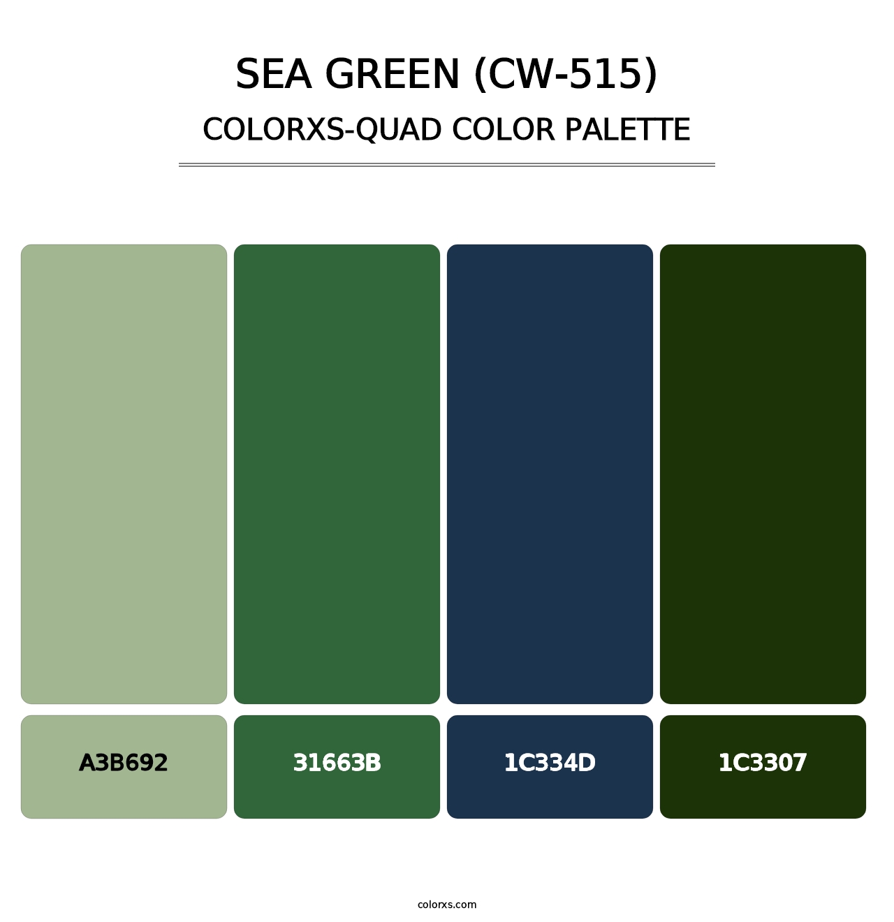 Sea Green (CW-515) - Colorxs Quad Palette