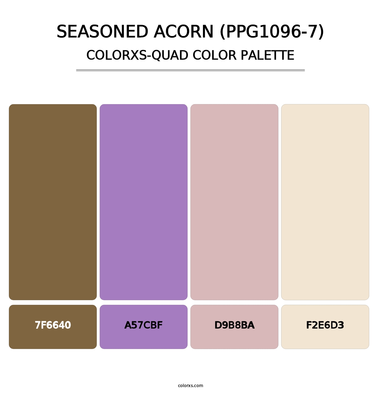 Seasoned Acorn (PPG1096-7) - Colorxs Quad Palette