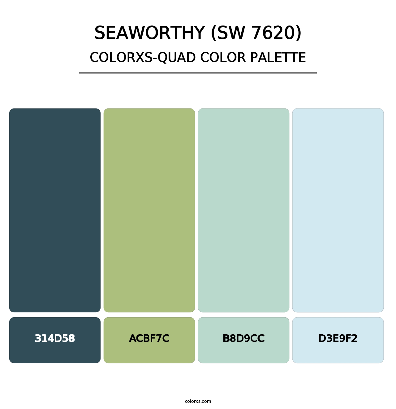 Seaworthy (SW 7620) - Colorxs Quad Palette