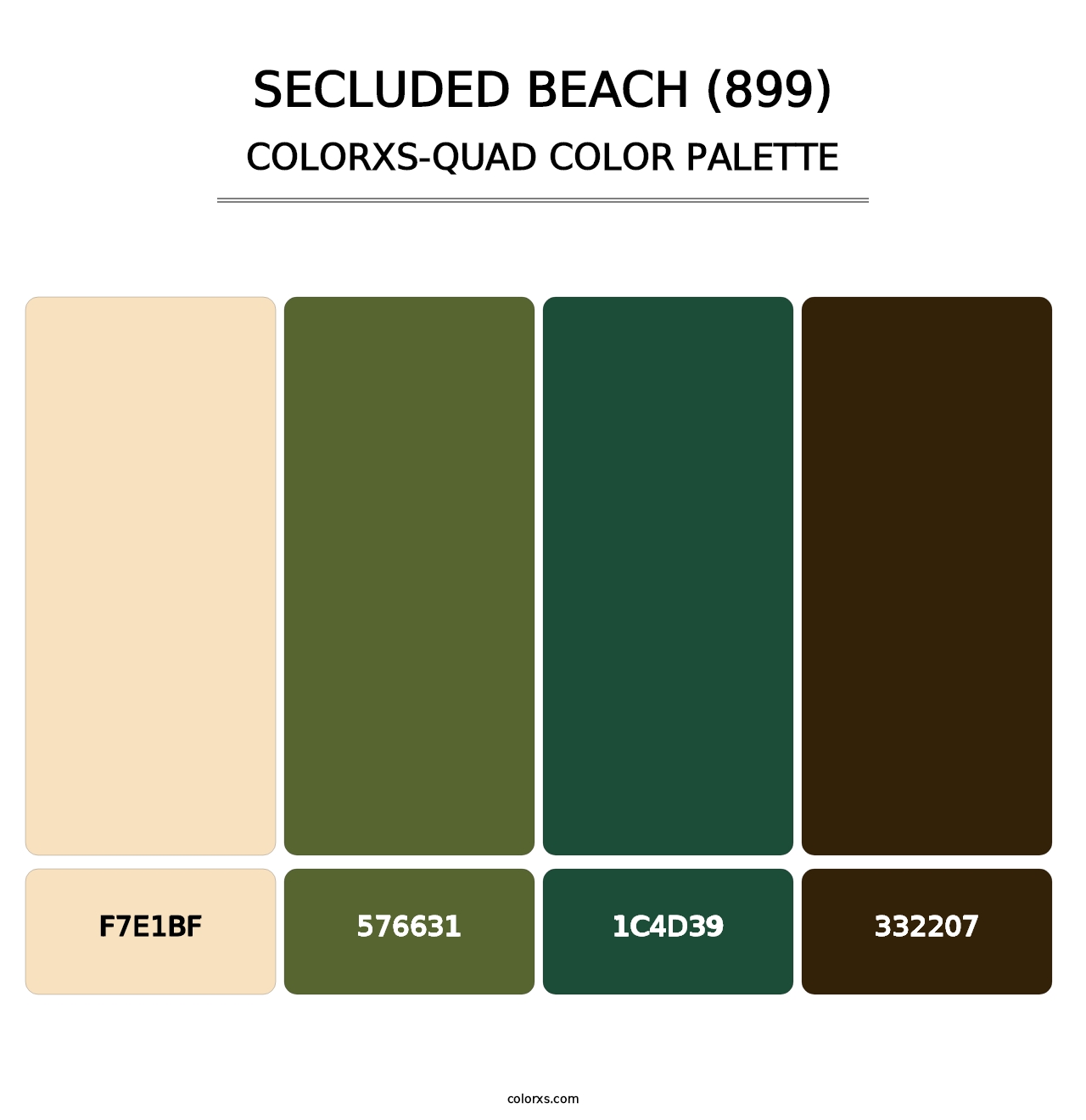 Secluded Beach (899) - Colorxs Quad Palette