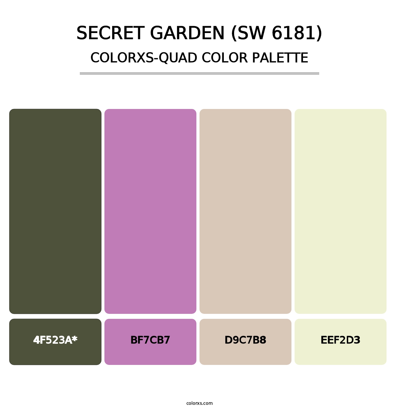 Secret Garden (SW 6181) - Colorxs Quad Palette