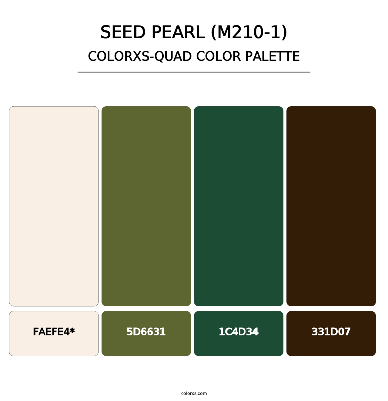 Seed Pearl (M210-1) - Colorxs Quad Palette