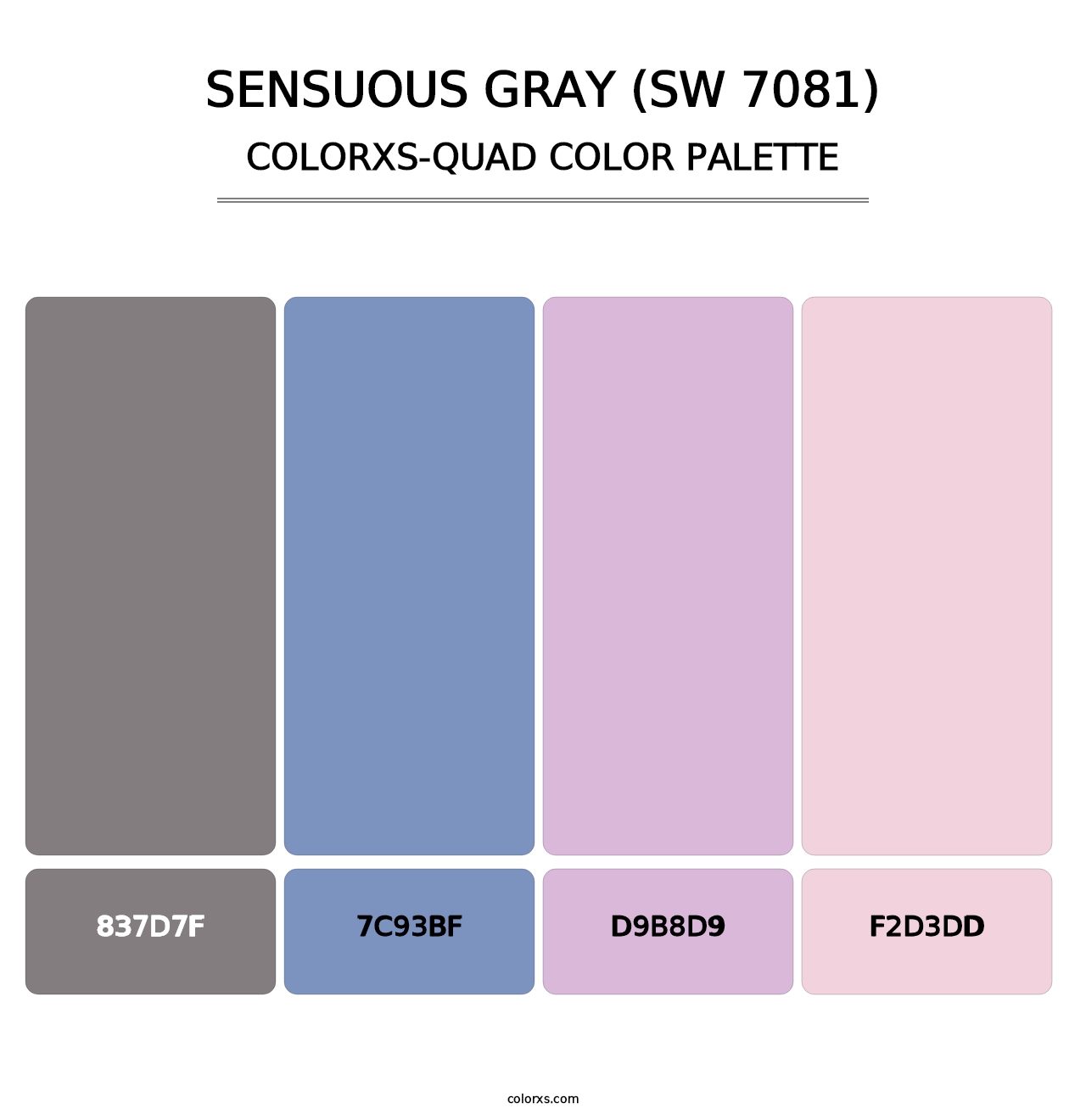 Sensuous Gray (SW 7081) - Colorxs Quad Palette