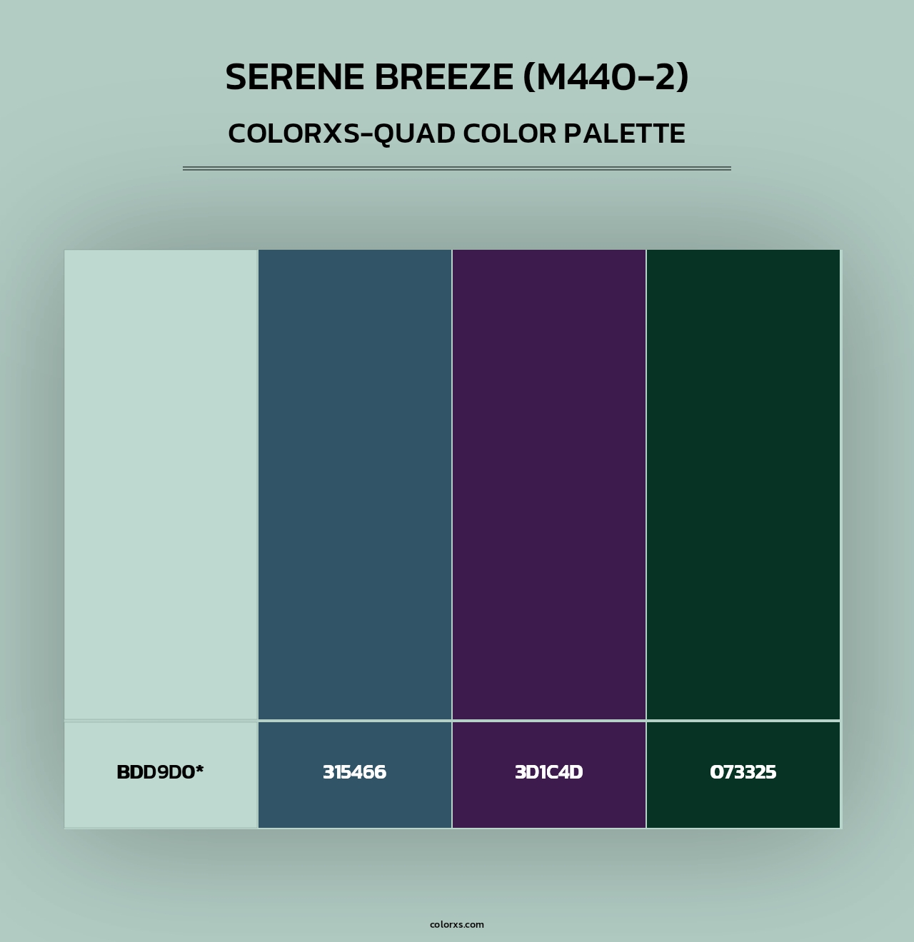 Serene Breeze (M440-2) - Colorxs Quad Palette