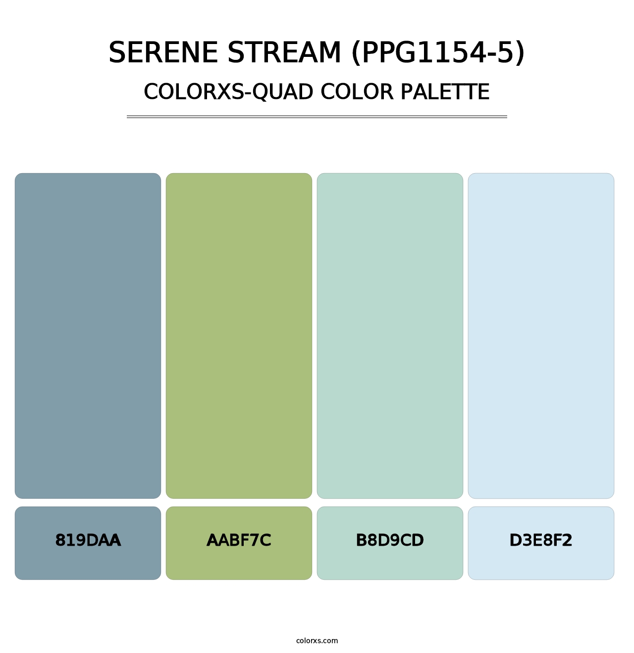 Serene Stream (PPG1154-5) - Colorxs Quad Palette