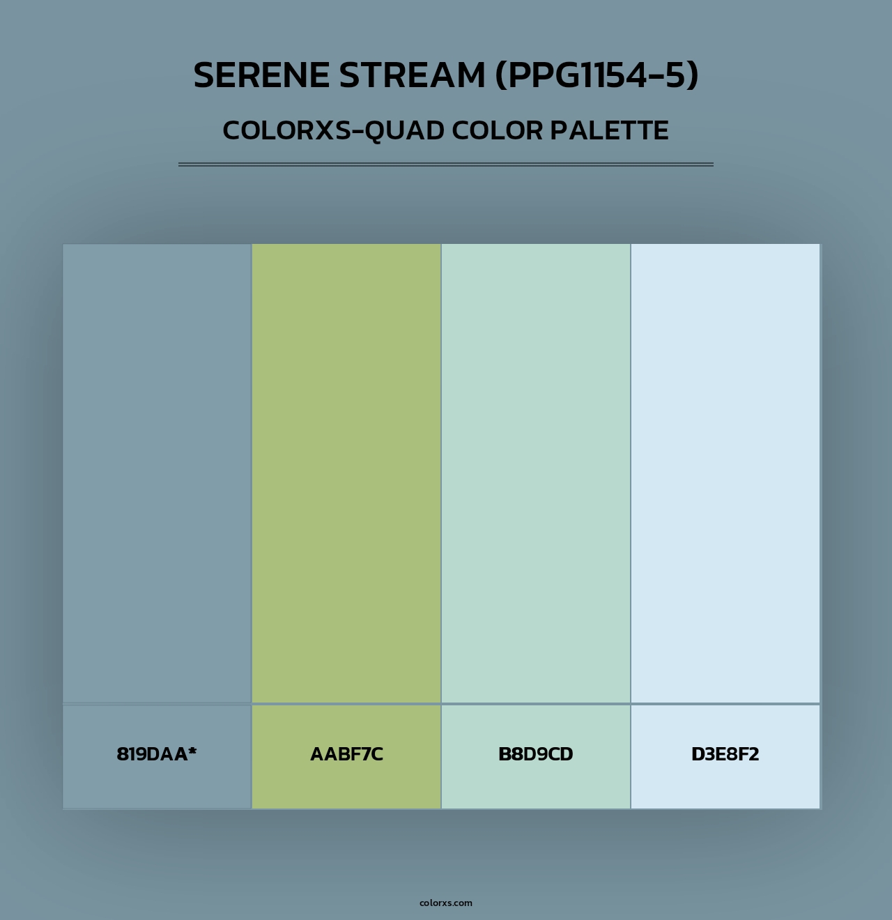 Serene Stream (PPG1154-5) - Colorxs Quad Palette