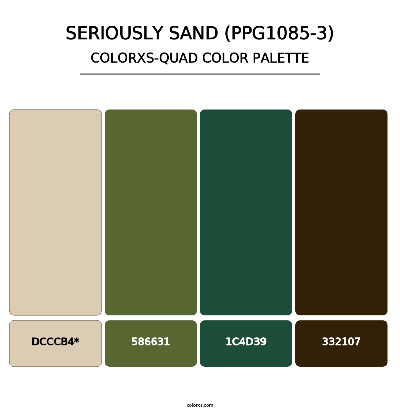 Seriously Sand (PPG1085-3) - Colorxs Quad Palette