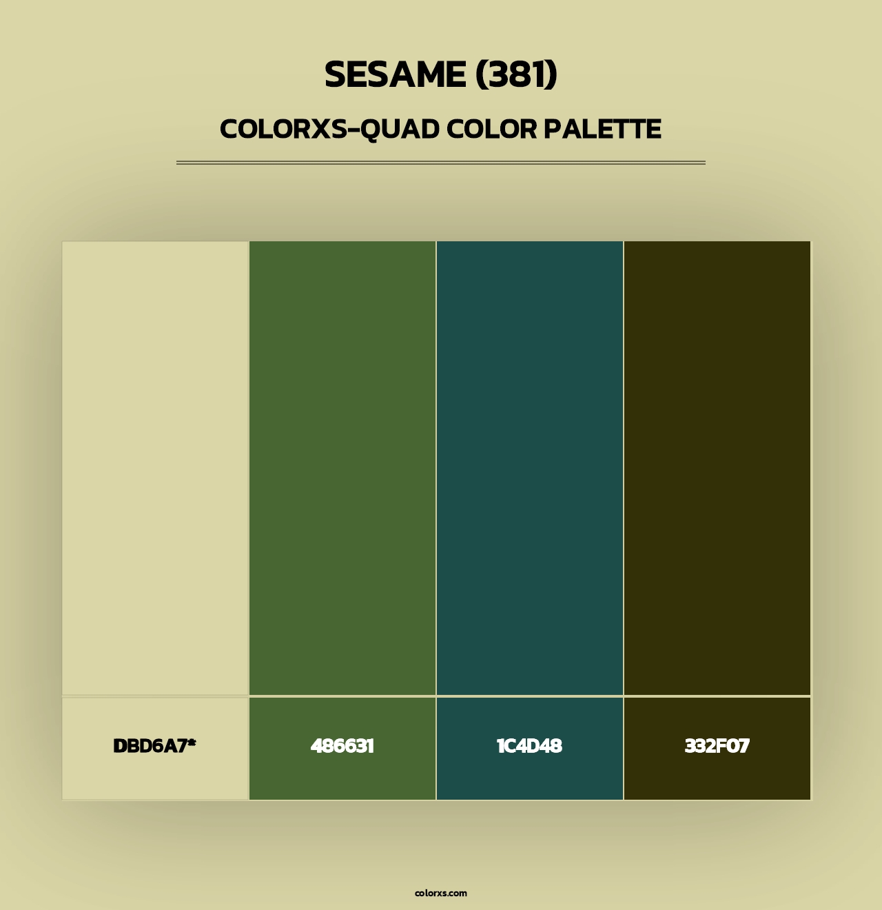 Sesame (381) - Colorxs Quad Palette