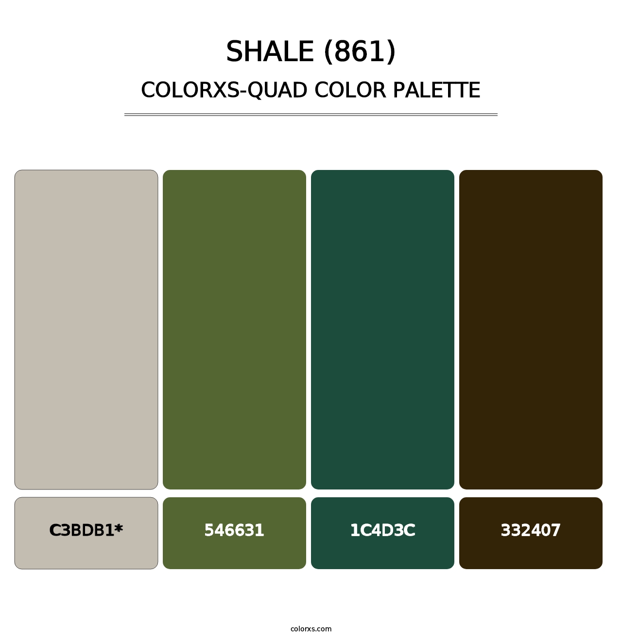 Shale (861) - Colorxs Quad Palette