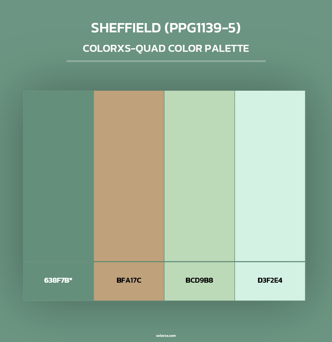 Sheffield (PPG1139-5) - Colorxs Quad Palette