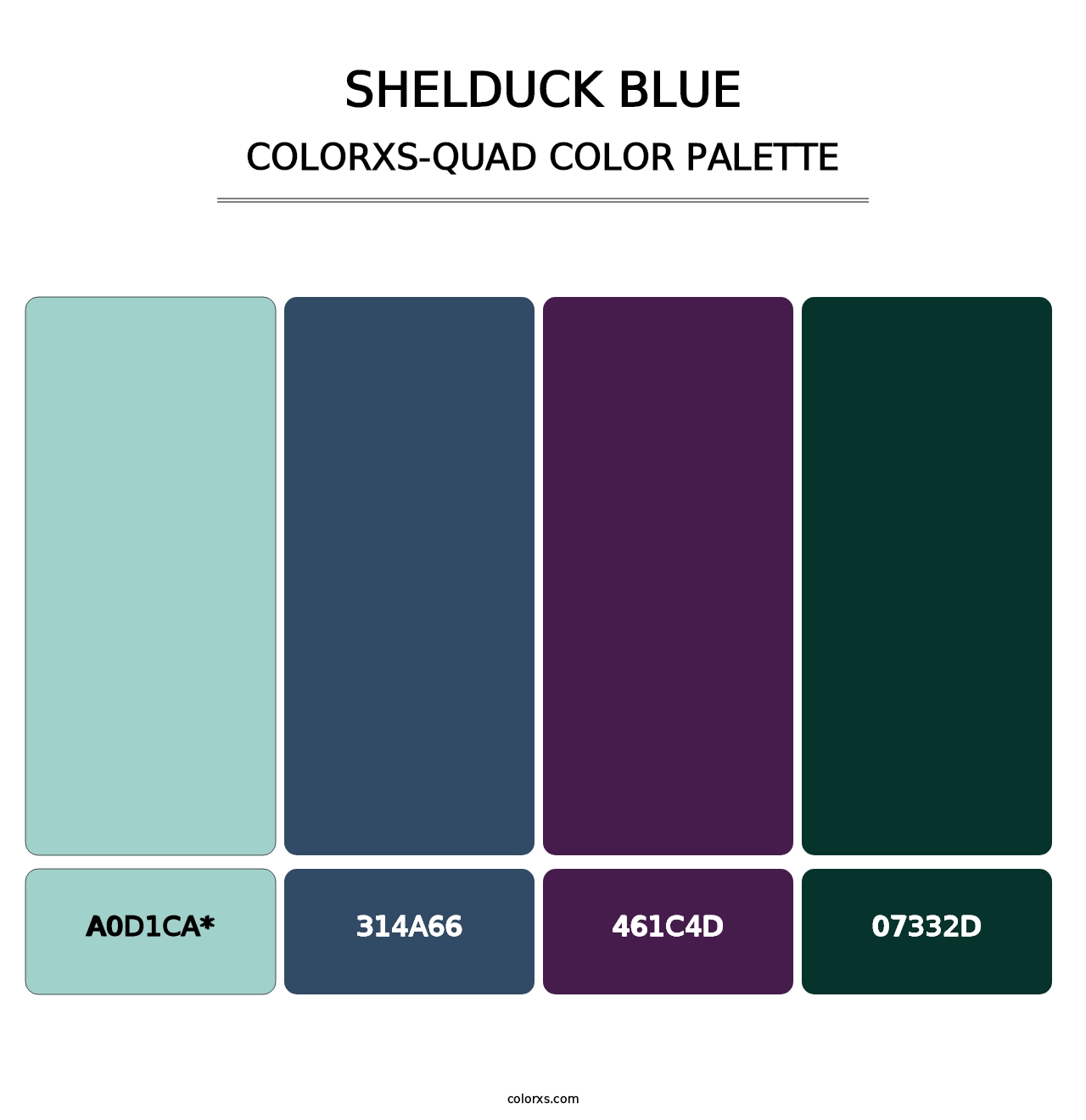 Shelduck Blue - Colorxs Quad Palette