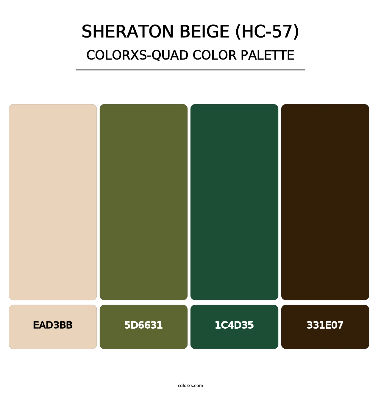 Sheraton Beige (HC-57) - Colorxs Quad Palette