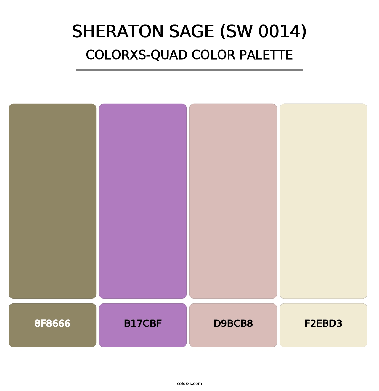 Sheraton Sage (SW 0014) - Colorxs Quad Palette