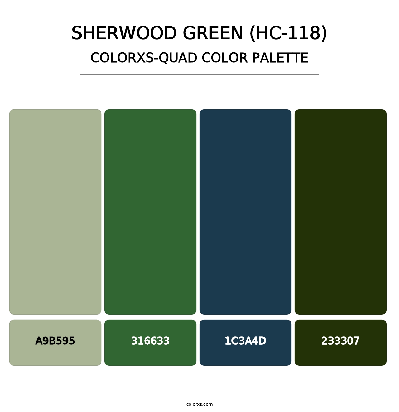Sherwood Green (HC-118) - Colorxs Quad Palette