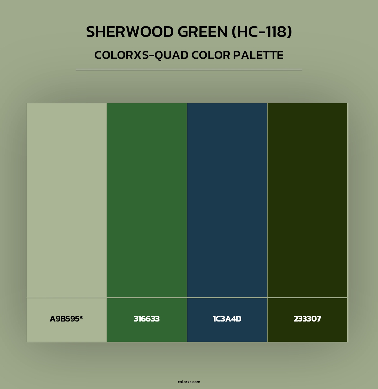 Sherwood Green (HC-118) - Colorxs Quad Palette