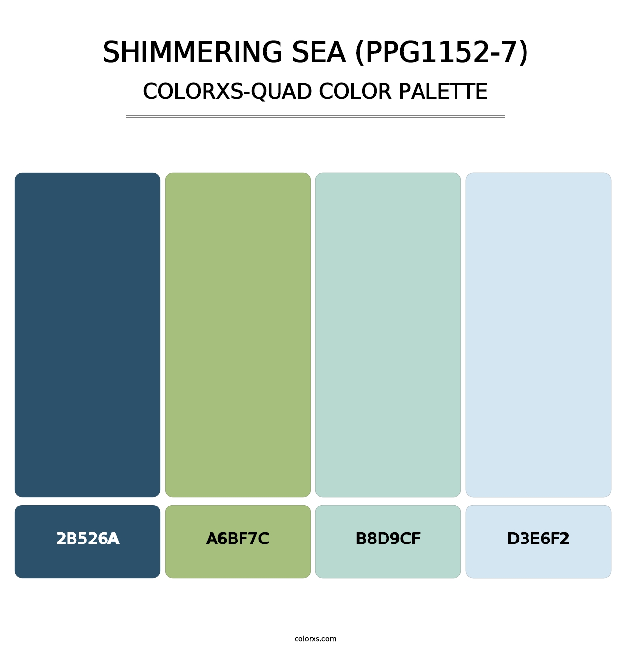 Shimmering Sea (PPG1152-7) - Colorxs Quad Palette