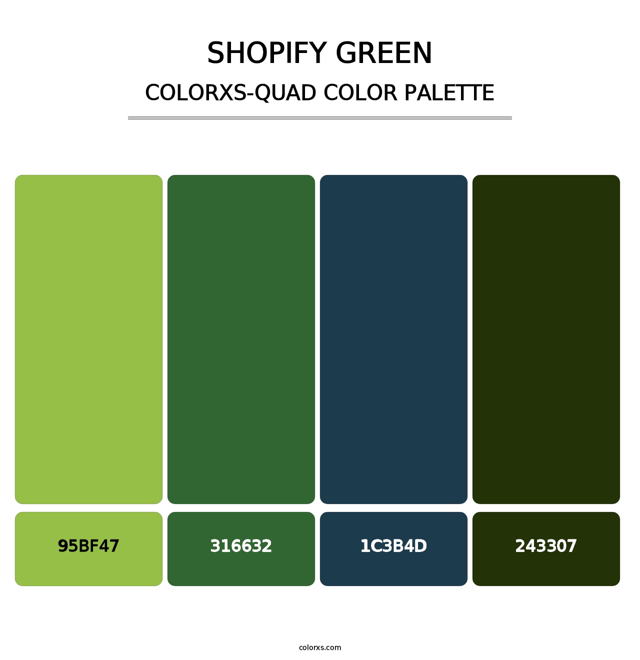 Shopify Green - Colorxs Quad Palette