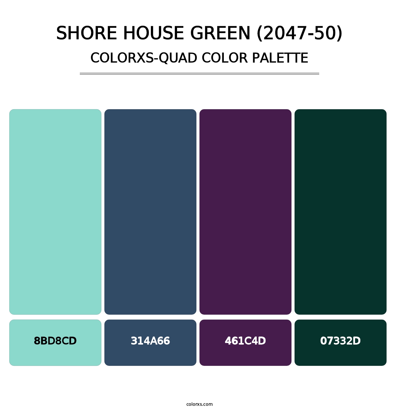Shore House Green (2047-50) - Colorxs Quad Palette