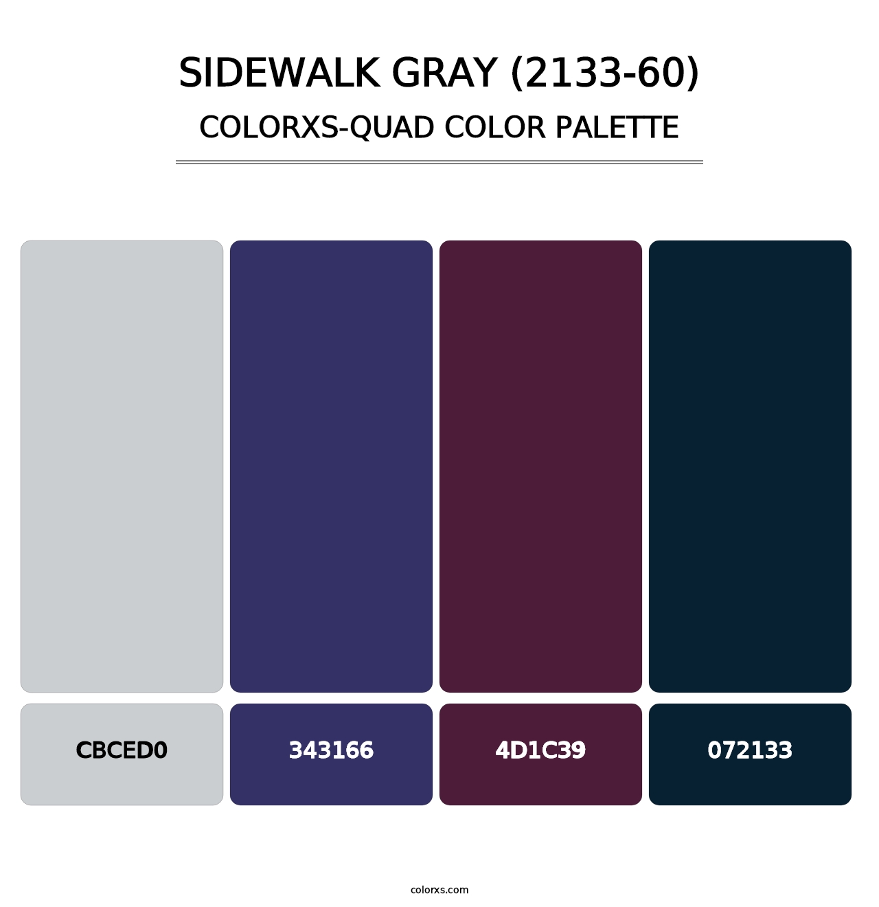 Sidewalk Gray (2133-60) - Colorxs Quad Palette