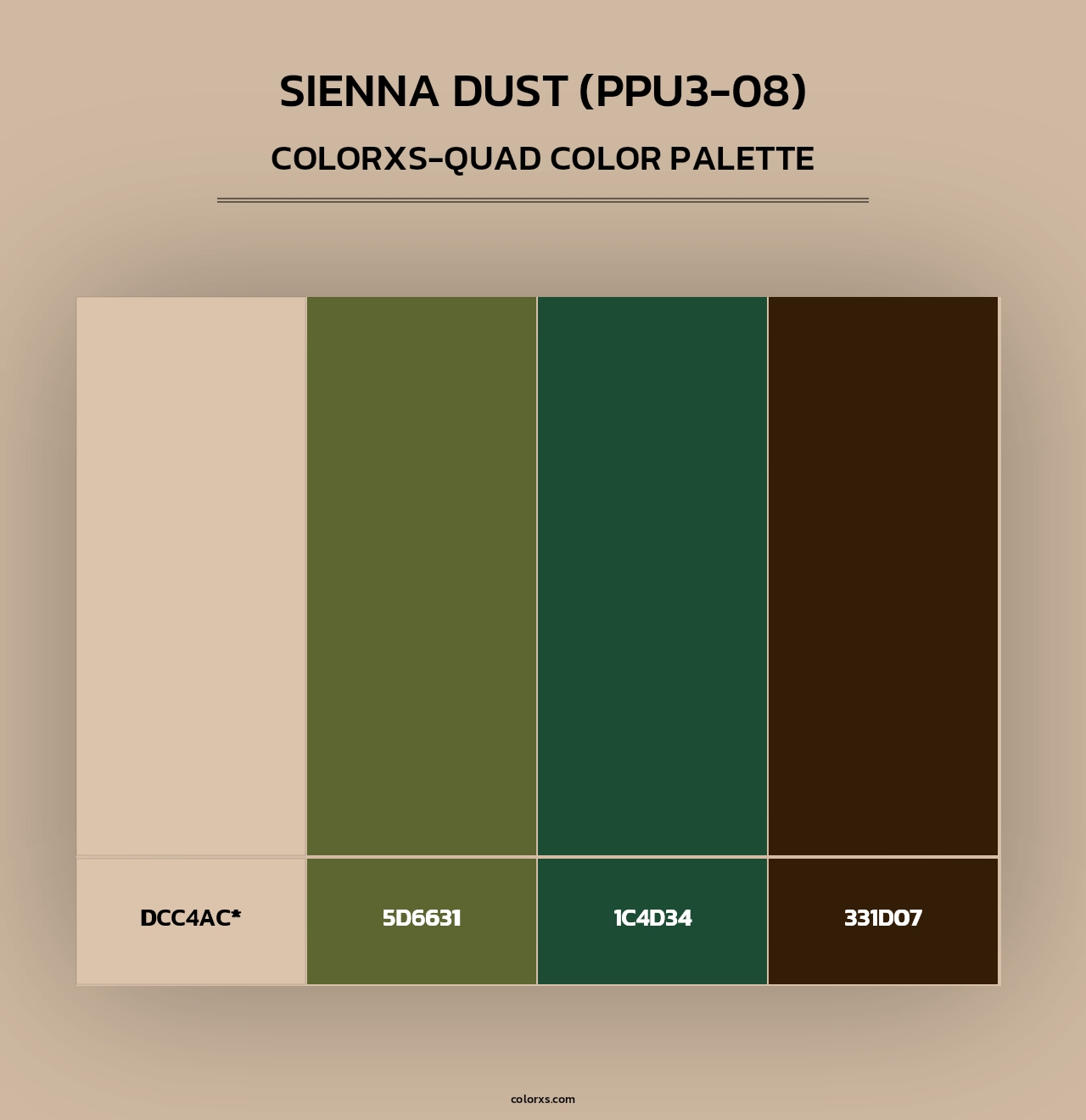 Sienna Dust (PPU3-08) - Colorxs Quad Palette