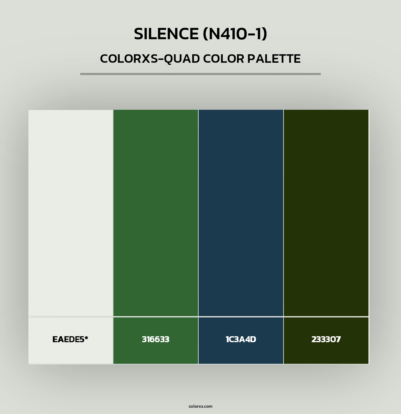 Silence (N410-1) - Colorxs Quad Palette