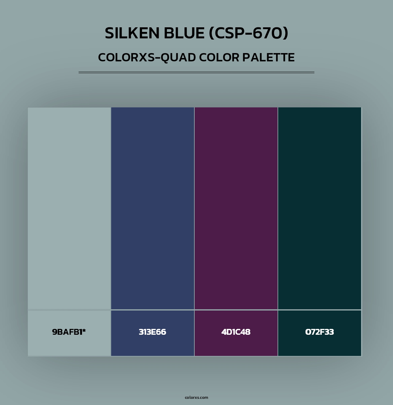 Silken Blue (CSP-670) - Colorxs Quad Palette