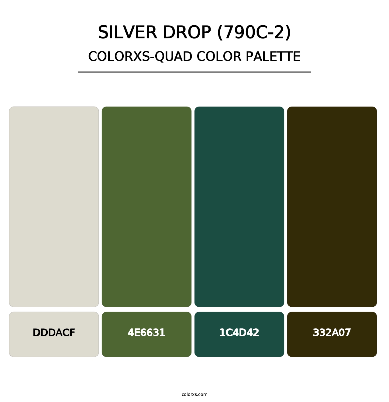 Silver Drop (790C-2) - Colorxs Quad Palette