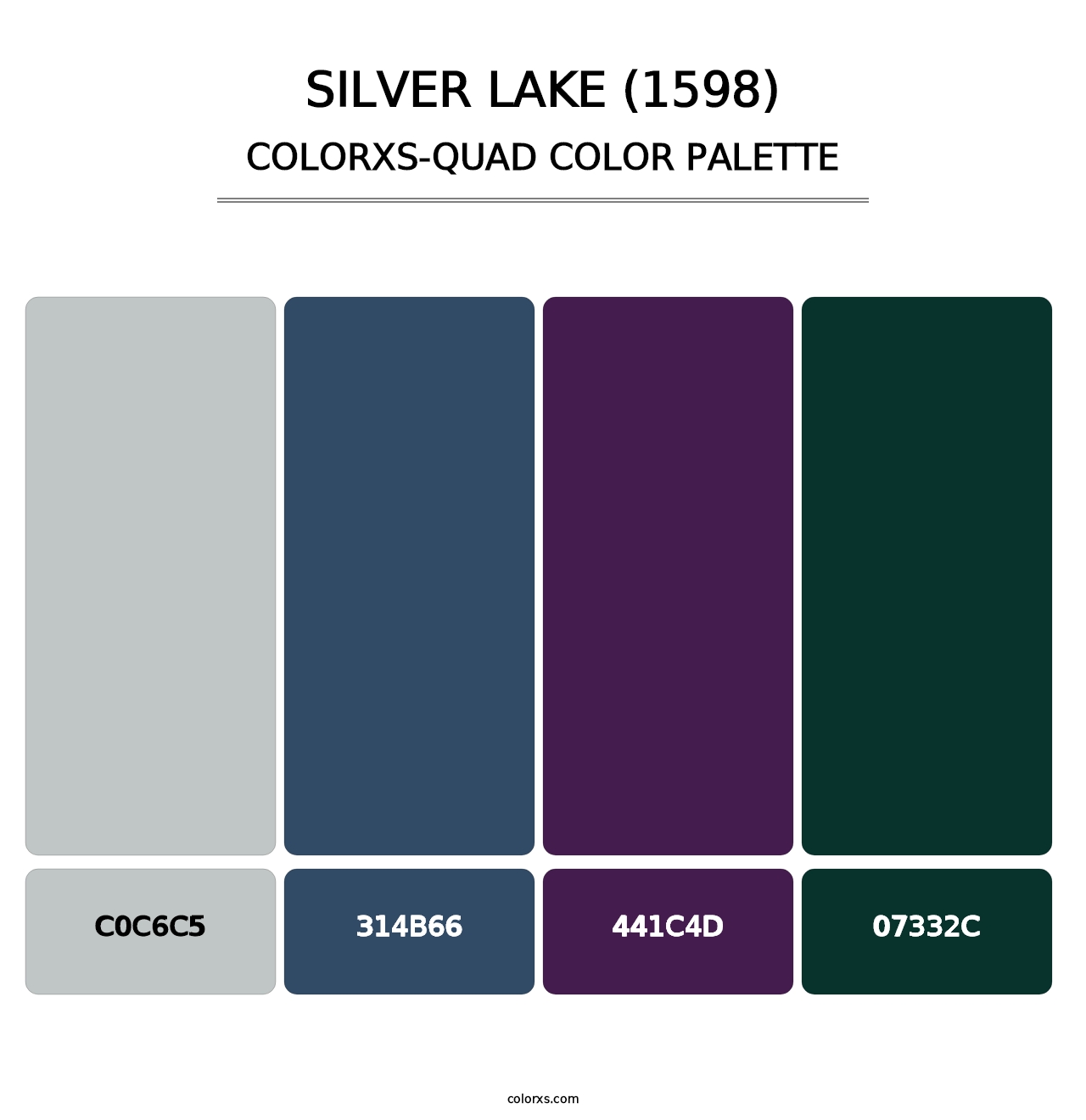 Silver Lake (1598) - Colorxs Quad Palette
