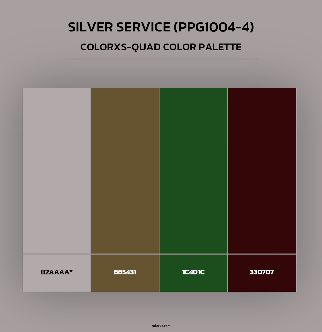 Silver Service (PPG1004-4) - Colorxs Quad Palette