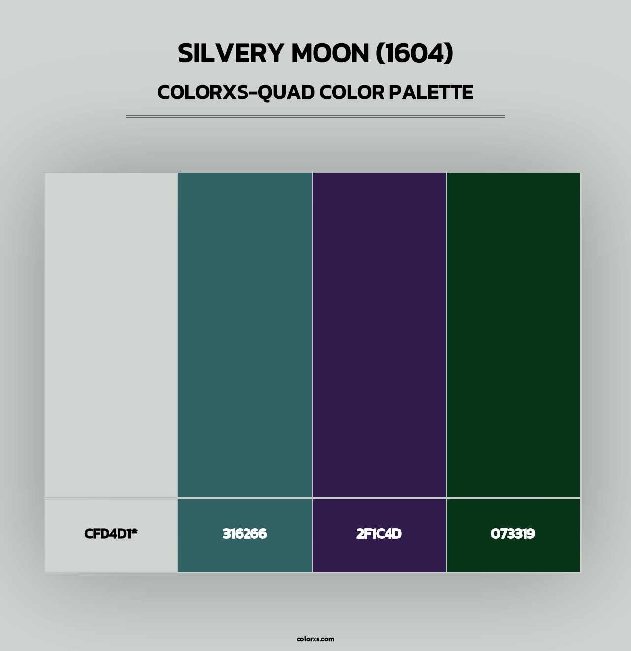 Silvery Moon (1604) - Colorxs Quad Palette