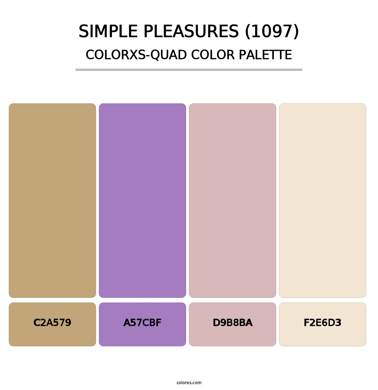 Simple Pleasures (1097) - Colorxs Quad Palette