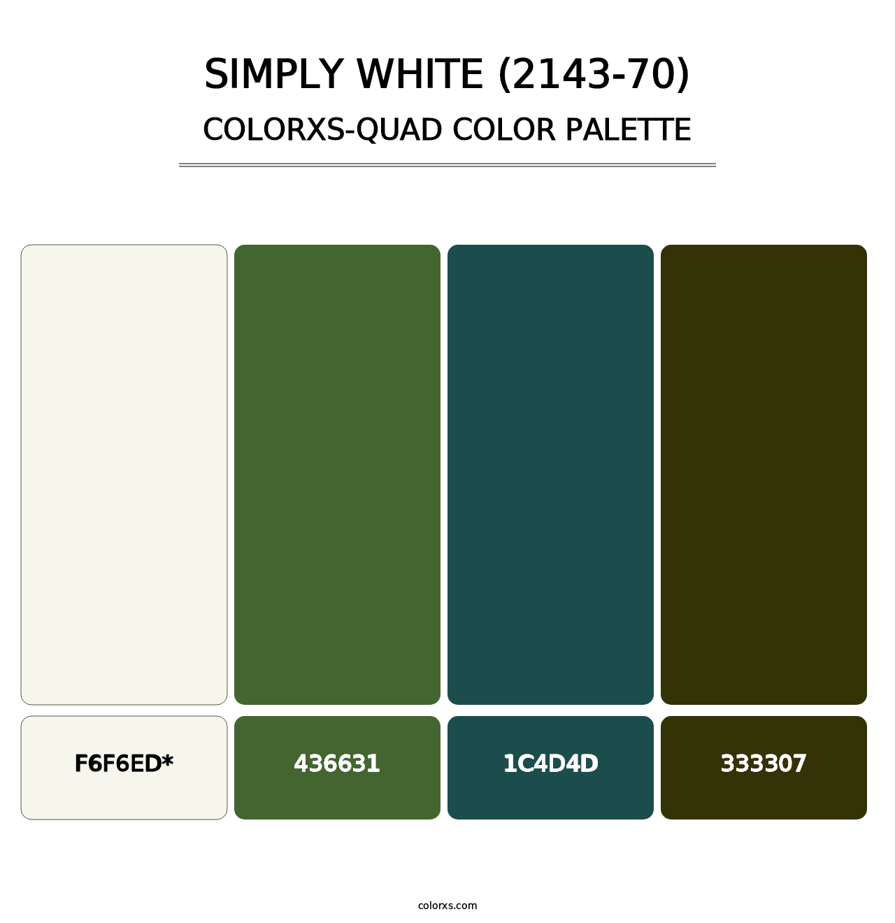 Simply White (2143-70) - Colorxs Quad Palette