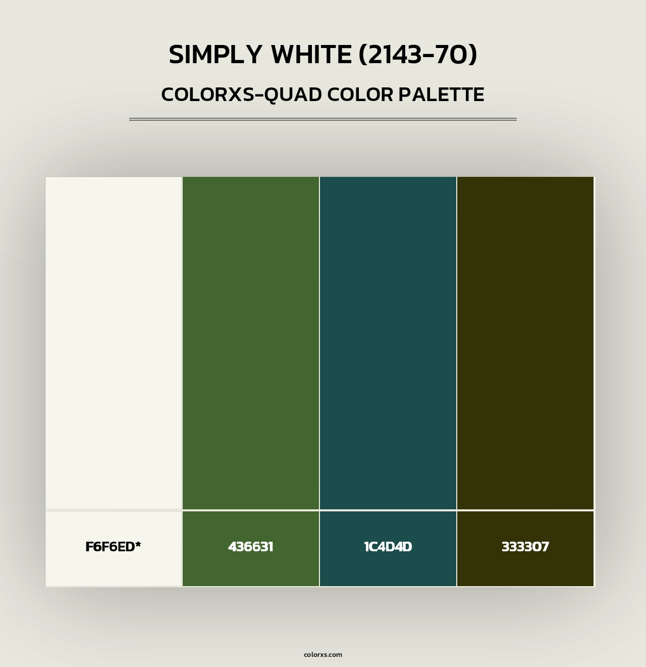 Simply White (2143-70) - Colorxs Quad Palette