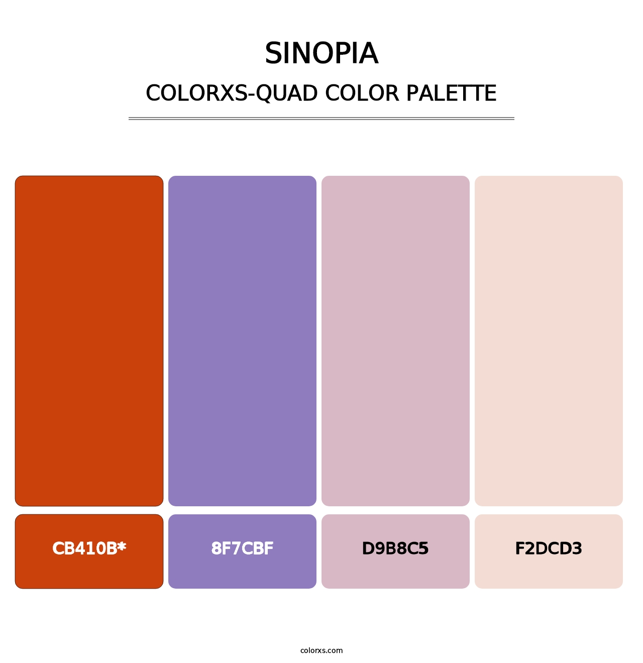 Sinopia - Colorxs Quad Palette