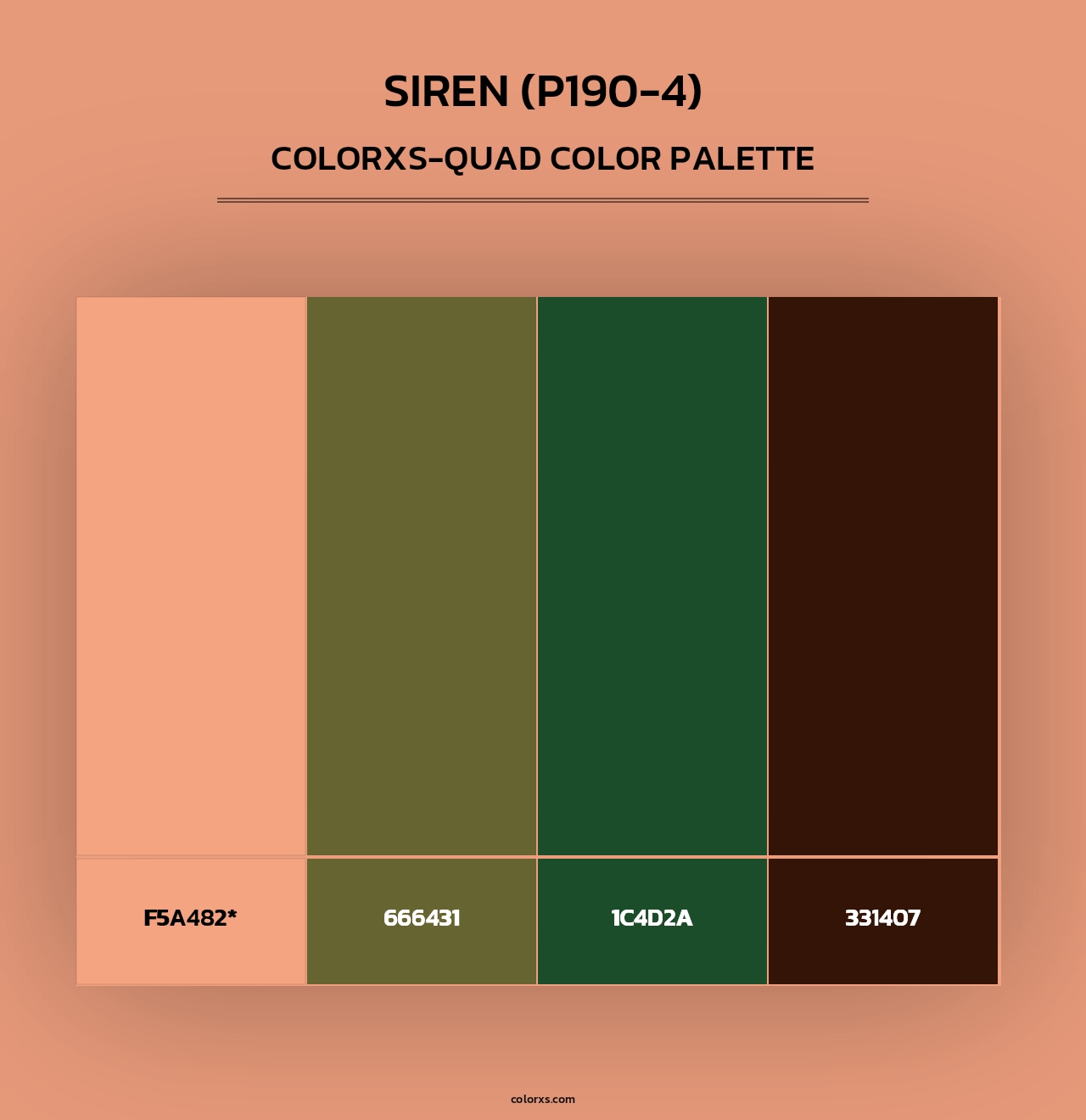 Siren (P190-4) - Colorxs Quad Palette