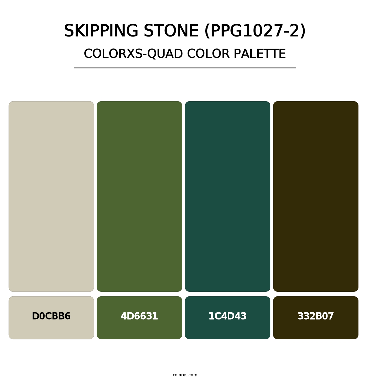 Skipping Stone (PPG1027-2) - Colorxs Quad Palette