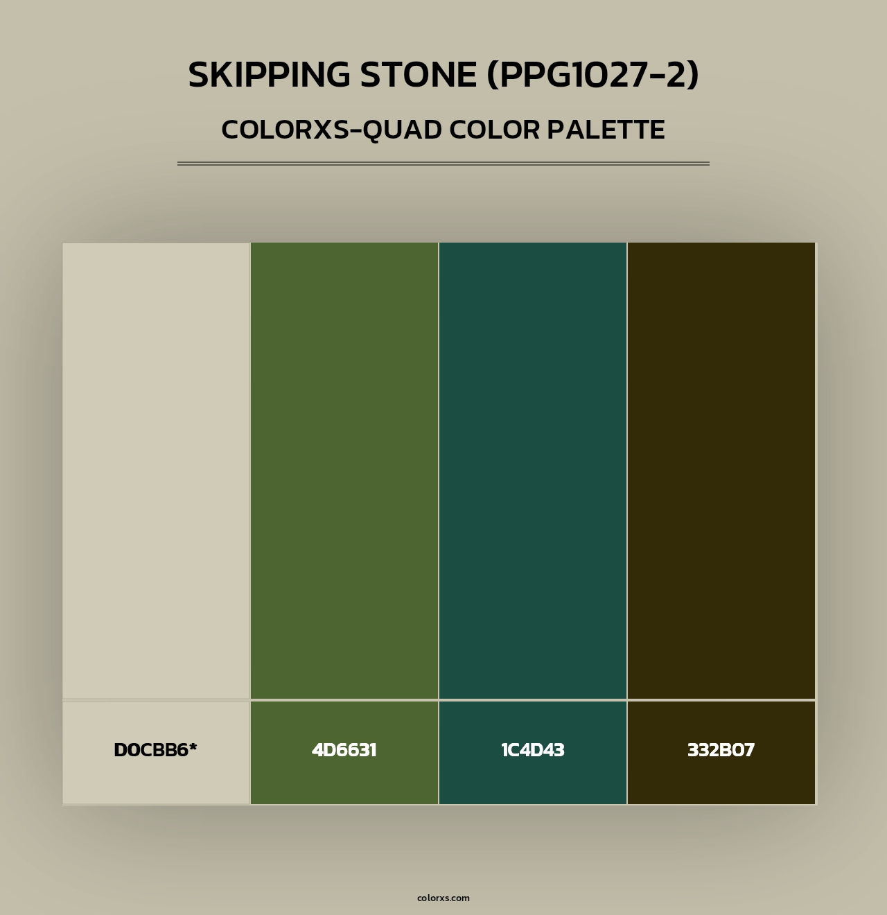 Skipping Stone (PPG1027-2) - Colorxs Quad Palette