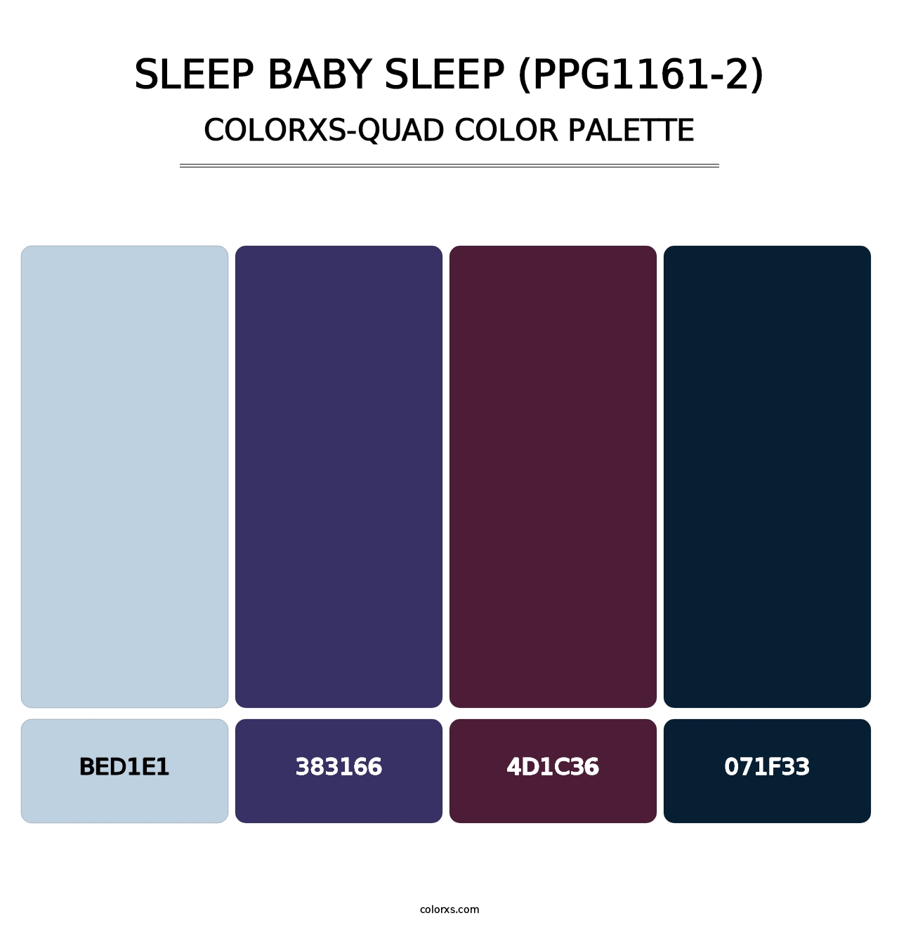 Sleep Baby Sleep (PPG1161-2) - Colorxs Quad Palette