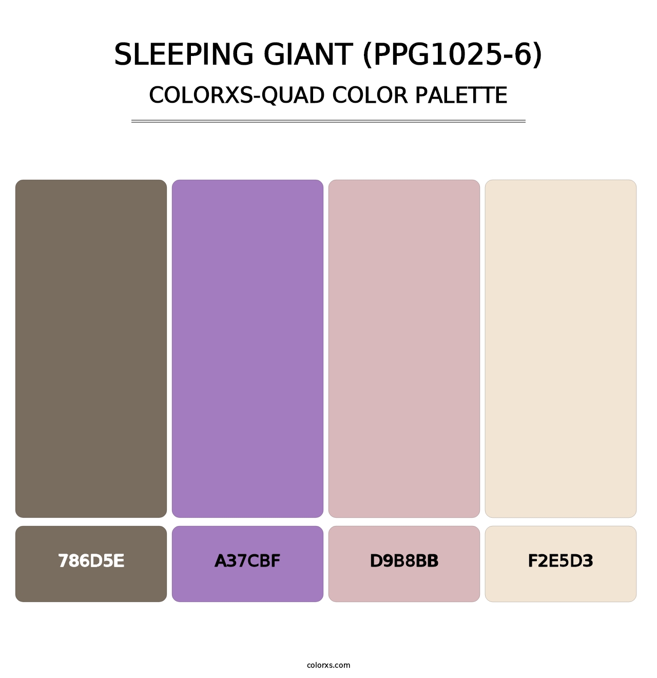 Sleeping Giant (PPG1025-6) - Colorxs Quad Palette